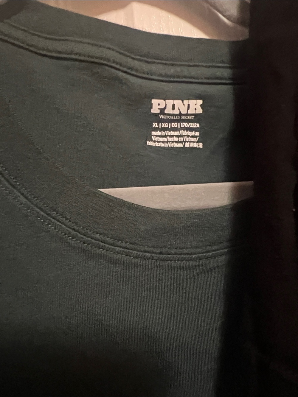 PINK Victoria's Secret Black Short Sleeve Tee with Pink Lettering - Picture 3 of 11